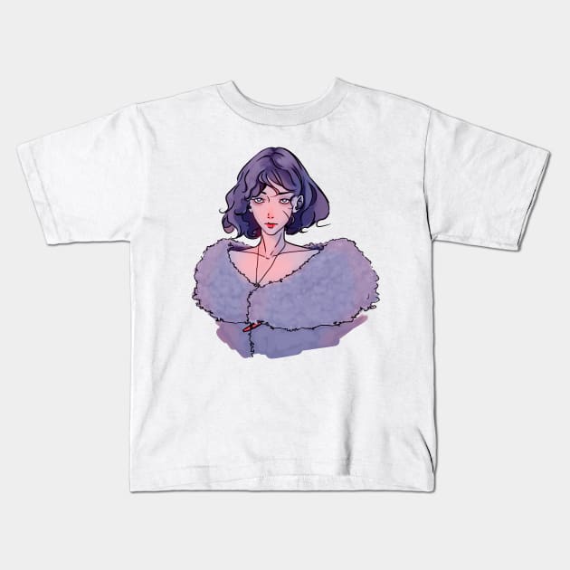 Mysterious girl Kids T-Shirt by CMEX